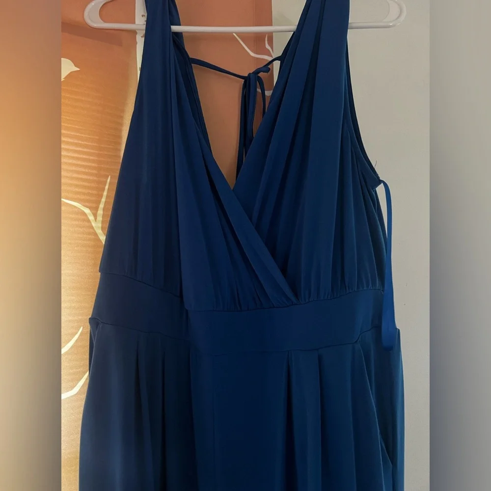 Torrid Studio Knit Surplice Tie Back Jumpsuit - Picture 4 of 4